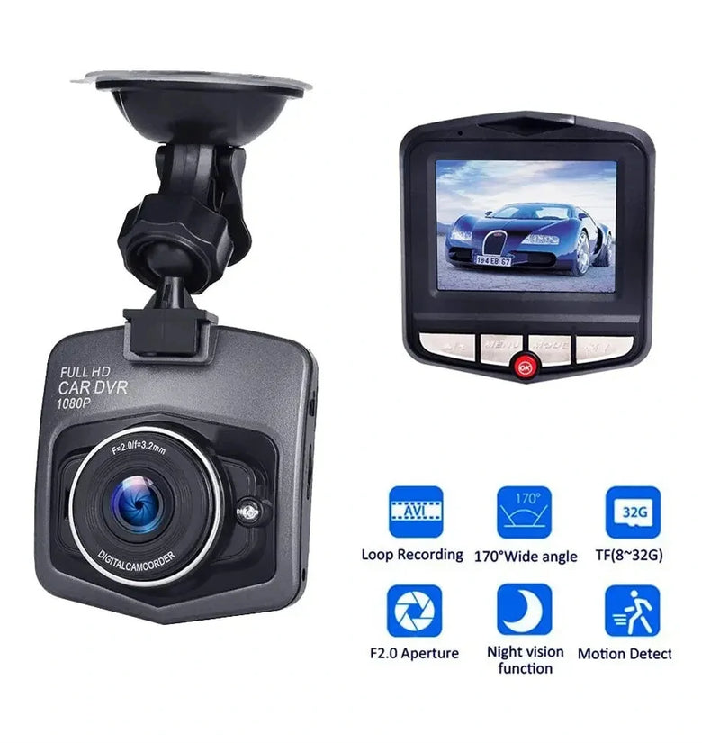 Car Dash Cam HD 1080P with 32GB Memory Card Night Vision Loop Recording Dashcam Recorder Car DVR Rear View Camera Vehical Car Cam of Mirror Recorder