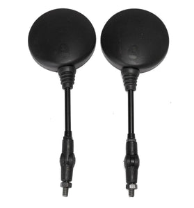Round Motorcycle Folding Rear View Side Mirror M10x1.25mm
