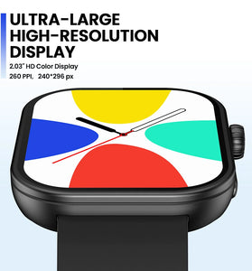 [2024 World Premiere]NEW Zeblaze Btalk Plus Ultra-large 2.03 inch HD Display Aluminum Nacigation Crown Voice Calling HiFi bluetooth Phone Calls Health and Fitness Tracking Smart Watch