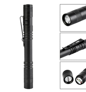 BIKIGHT Portable Led Flashlight Pen Ultralight Repair Checking Mini Pocket Torch With Clip Power by AAA Battery For Camping Hiking Emergency Lighting