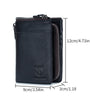 BULLCAPTAIN Men's Genuine Leather Wallet Detachable Coin Purse Large Capacity Multi-card Slots Card Holder Money Clip