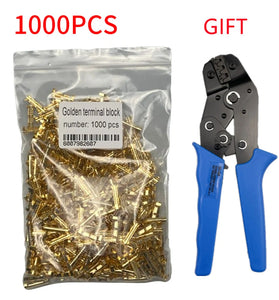 1000PCS Gold 453 U-Shaped 0.3-1.5mm 2 Terminal Tab Cold Inserts Connectors Cold Terminal Small Teeth Fascia Terminal