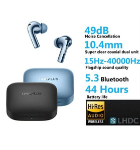 OnePlus Buds 3 TWS Wireless Earphone bluetooth Earbuds LHDC 49dB Active Noise Canceling 44h Battery Life Headphones with Mic