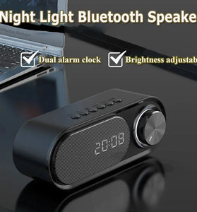 Aisomex B159 Mini bluetooth Speaker Wireless Night Light Soundbar HiFi Stereo Bass Diaphragm 24H Standby Time Dual Alarm Clock Support TF Card Playback Desktop Speakers Soundbar
