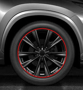 8M Universal Car Hubcap Wheel Rim Protector Stickers Anti-Scratch Anti-Scuff Auto Tire Rim Plated Strip Protective Decoration