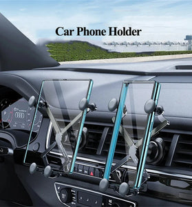 Oatsbasf X06 Universal Foldable Car Phone Holder Adjustable Vent Clip 360 Rotation Smartphone Stand for iPhone Samsung Car Accessories