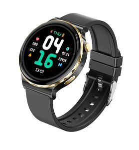 HW52 1.28inch HD Screen bluetooth Call ECG+PPG Non-invasive Blood Glucose Testing Heart Rate Blood Pressure Blood Oxygen Monitor Sleep Monitoring Multi-sport Modes Music Playback IP67 Waterproof Smart Watch