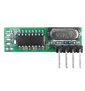 GERMA 433Mhz RF Transmitter and Receiver Superheterodyne ASK 433 Mhz Module with Antenna for ArduinoUno Wireless Diy Kits