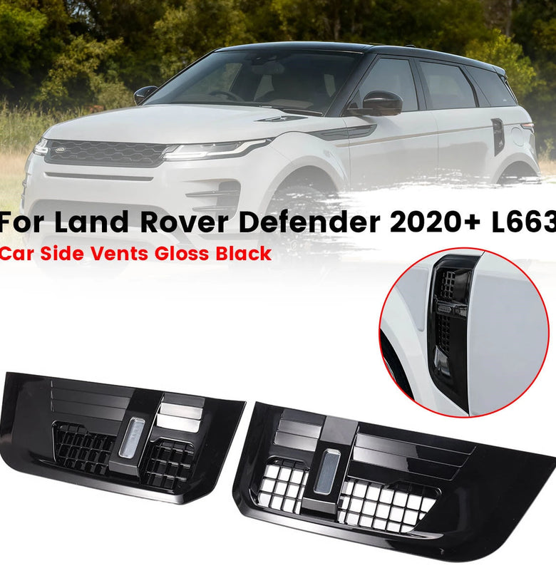 The left and right sides of the Rover 2020+ air intake and exhaust vents are equipped with insect-proof mesh covers, and the side fenders are decorated in bright black with personalized features