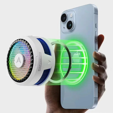 PIVA X30 Magnetic Phone Cooler 27W Semiconductor Suction Cooling 5500RPM Low Noise RGB Light for PUBG Gaming Phone Radiator