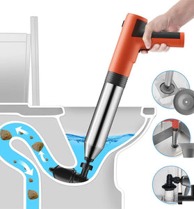 High-Pressure Electric Toilet Plunger Lithium Battery-Powered Drain Unclogger for Bathroom Floors Showers Heavy Duty Clog Remover