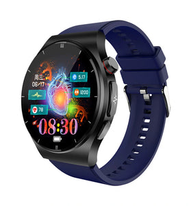 ET340 1.46 inch HD Screen Uric Acid Blood Lipids ECG Heart Rate Blood Pressure SpO2 Blood Glucose Monitor Sleep Monitoring SOS Function bluetooth Call Multi-sport Modes Music Playback IP67 Waterproof Smart Watch
