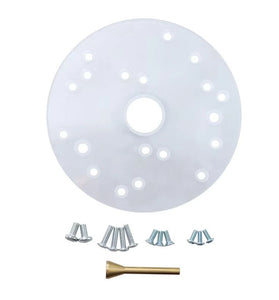 Universal Router Base Plate Acrylic 7mm Thick with Brass Centering Pin and 11 Template Bushings for Precise Woodworking Trimming and Cutting