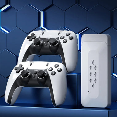 [64G] M22 TV Game Console with Dual 2.4G Wireless Controllers 30000+ Pre-loaded Games 1080P 52 Emulators Retro Gaming Multiplayer Simulator PC TV Compatible