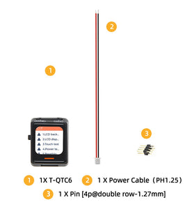 LILYGO T-QTC6 ESP32-C6 Development Board 0.85 inch Touch LCD Display WiFi 6 Bluetooth 5 Wireless Module With Power Management