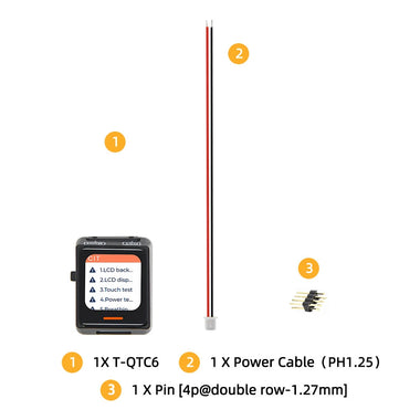LILYGO T-QTC6 ESP32-C6 Development Board 0.85 inch Touch LCD Display WiFi 6 Bluetooth 5 Wireless Module With Power Management