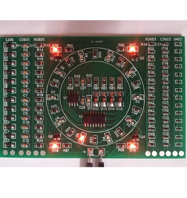 DIY SMD Rotating LED SMD Components Soldering Practice Board Skill Training Kit