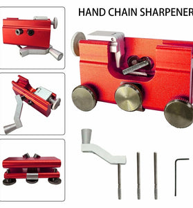 Aluminum Chainsaw Sharpener Portable Chain Saw Chain Saw Sharpener Sharpener with 2pcs Stone Grinders Drill Sharpener