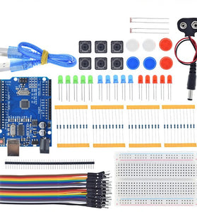Starter Kit for UN0 R3 Beginner 13 in 1 Starter Kit Mini Breadboard LED Light Jumper Wire Button
