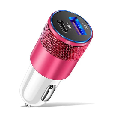 3.1A USB Car Charger Type C Fast Charging Phone Adapter Dual-Port Charging For Xiaomi Huawei PD Phone Charger Adapter Socket