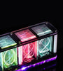 HU-071 DIY RGB LED Clock Kit Digital Alarm Multi-Color Display Touch Controls Music Spectrum Timer Backup Battery High Clarity Acrylic Customizable Colors DC 5V