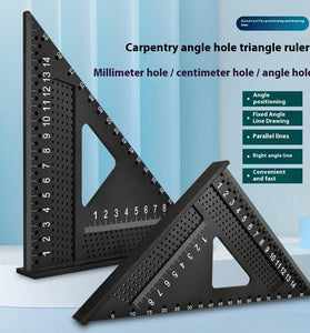 Aluminum Alloy 7 Inch Right Angle Ruler Metric Imperial Scale 90 Degree Angle Carpenter Square Woodworking Tool Accurate Measurement