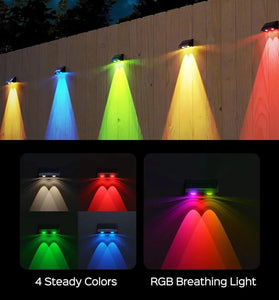 Elfeland LED Solar Wall Light 5 Modes Waterproof Outdoor Facade Lamp for Garden Patio Porch Balcony Countyard Wall Fence Decortions