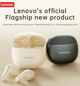 Lenovo EA140 TWS Earbuds Wireless bluetooth 5.4 Earphone 10mm Diaphragm AI Call Noise Reduction 20H Playback Low Game Latency Semi-in-ear Sports Headphones