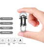Multifunctional Mini LED Keychain Flashlight with UV Light USB Rechargeable Waterproof LED Keyring Practical Inspection Work Light Outdoor Activities Key Chain Light