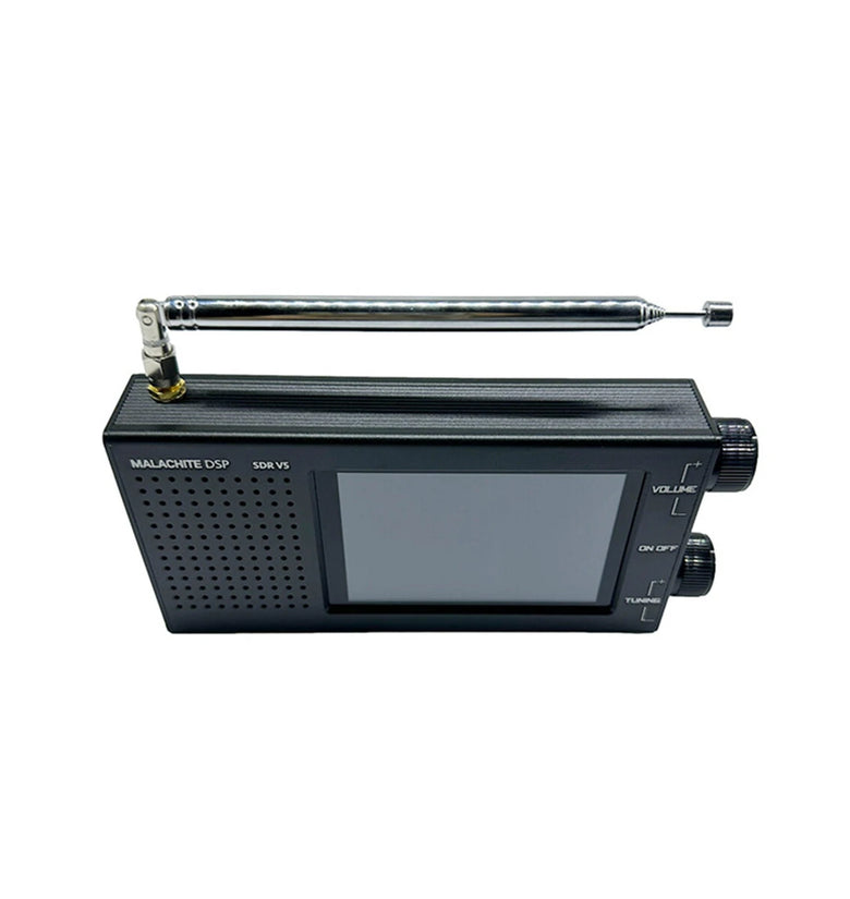 NEW Malachite V5 DSP SDR 1.10d Radio Receiver 10kHz to 2GHz Frequency 5000mAh Battery Custom CNC Aluminum Case Portable Design