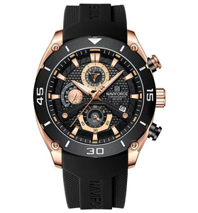 NAVIFORCE Fashion Men Watch Waterproof Luminous Sport Quartz Watch Chronograph Date Wristwatch