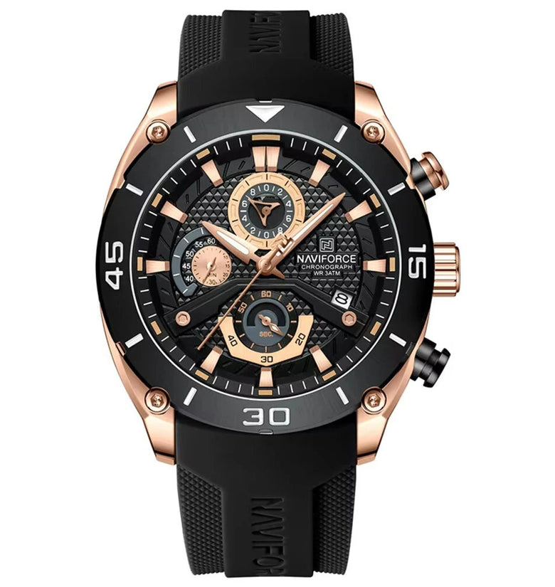NAVIFORCE Fashion Men Watch Waterproof Luminous Sport Quartz Watch Chronograph Date Wristwatch