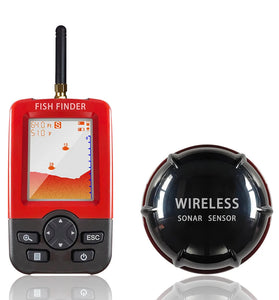 Wireless Sonar Fish Finder Portable 100m Range 2-120ft Depth LCD Display 125KHz Frequency Ice Fishing Accessories