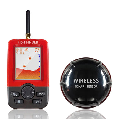 Wireless Sonar Fish Finder Portable 100m Range 2-120ft Depth LCD Display 125KHz Frequency Ice Fishing Accessories