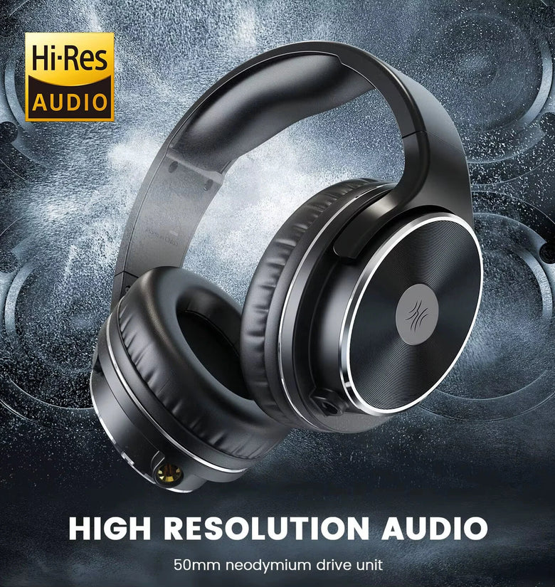 OneOdio Studio HiFi Headphone 50mm Dual Dynamic Drivers Hi-res Audio Mixing Recording 3.5mm 6.35mm Jack Wired Monitor Headphone for DJ Guitar PC