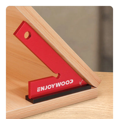 ENJOYWOOD Aluminum Alloy Miter Square with Base 45 Degree Right Angle Ruler Miter Angle Corner Ruler Woodworking Measuring Tools