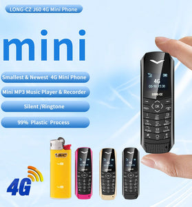 LONG-CZ J60 4G GSM 0.66-Inch OLED Display Nano SIM Card 600mAh Big Button SOS Emergency Call Lightweight Mini Mobile Phone