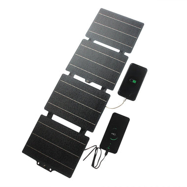 25W Portable Flexible ETFE Solar Folding Pack Outdoor Mobile Power Charger Panel USB/DC/Type-C