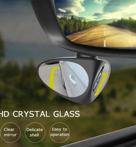 Pair 360 Blind Car Rearview Mirror Auxiliary Mirrors Spot Mirror Adjustable Rotatable Convex Wide-angle Clear Rearview Safety Mirror Accessories