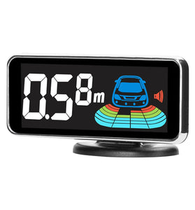 Front & Rear Car Reversing Radar System Lcd Display Parking Sensor With 8 Head Probe Distance Detection Sound Warning Buzzer