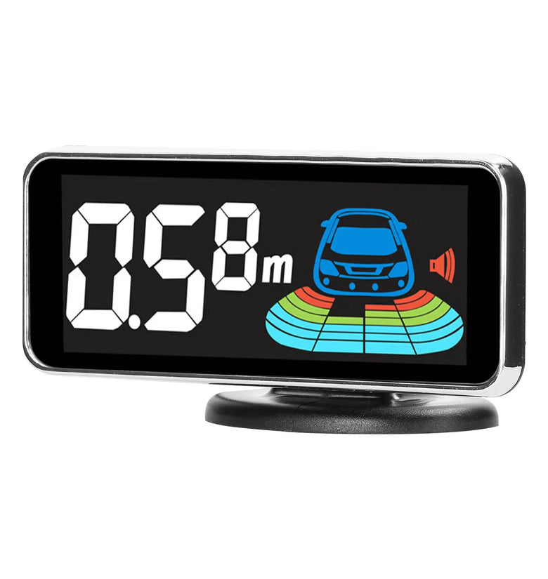 Front & Rear Car Reversing Radar System Lcd Display Parking Sensor With 8 Head Probe Distance Detection Sound Warning Buzzer