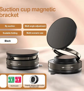 T28 Magnetic Mobile Phone Holder 360 Rotating Vacuum Suction Cup Strong Magnetic Adsorption Car Phone Mount Stand