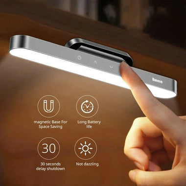 Baseus Night Light Hanging Magnetic LED Table Lamp Stepless Dimming Desk Lamp Rechargeable Cabinet Light For Bedroom Kitchen