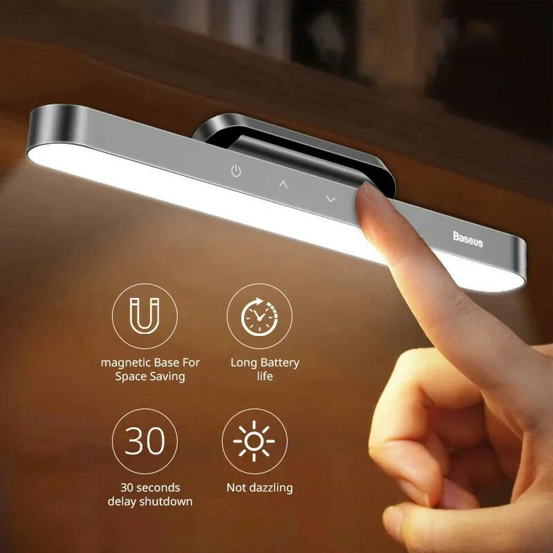 Baseus Night Light Hanging Magnetic LED Table Lamp Stepless Dimming Desk Lamp Rechargeable Cabinet Light For Bedroom Kitchen