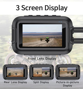 Motorcycle DVR 3.0 inch IPS Dual 1080P Full HD Full Body Waterproof Moto Camera WiFi GPS Dash Cam Front Rear Driving Video Recorder