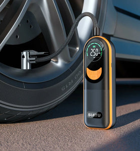 SUITU 4000mAh Wireless Car Tire Inflator with Digital Display & LED Light Graphene Battery for Car Motorcycle Balls