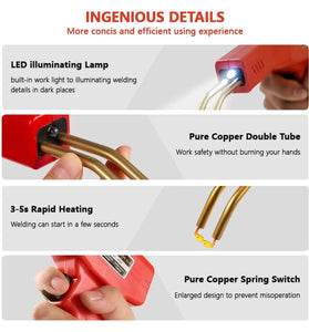 Welder Welding Machine 200PCS Staples Car Bumper Soldering Gun 4 Types Staples for Bumper Kayak Plastic Product Repairs