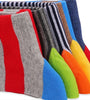 5 Pairs Men's Dress Long Tube Cotton Socks Striped Big Plus Size One Size 43-49 Street Hip-hop Skateboard Socks Comfortable Fashionable