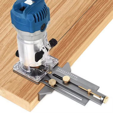 Woodworking Circle Cutting Jig for Electric Trimming Machine Wood Router Milling Circle Slotting Base DIY Tools with Scale Fence