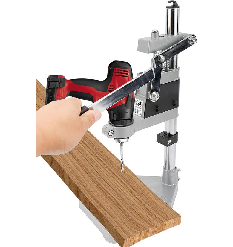 Multifunctional Electric Drill Stand Adjustable Height Clamp Base Frame Precision Drill Holder DIY Tool Press for Woodworking Metalworking Crafting